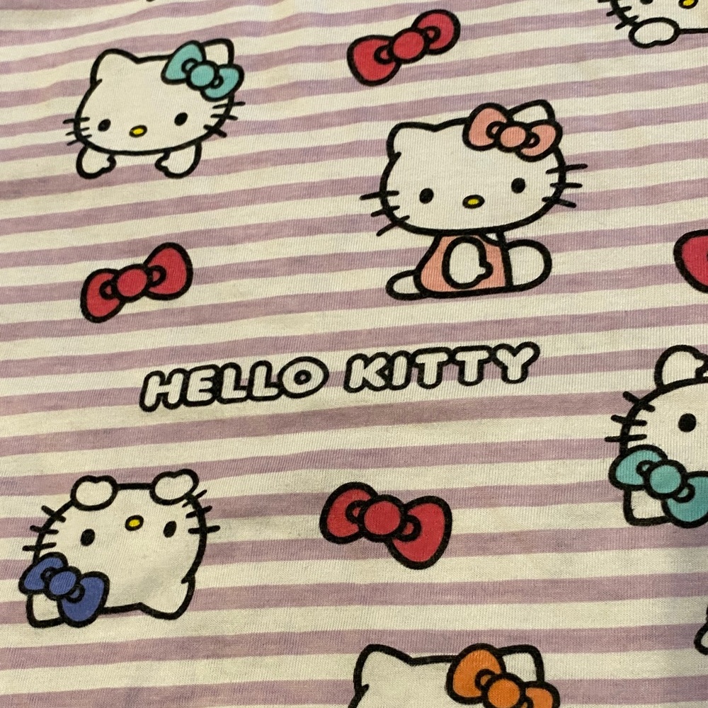 Hello Kitty Lavender and White Kids Tee - Picture 4 of 6